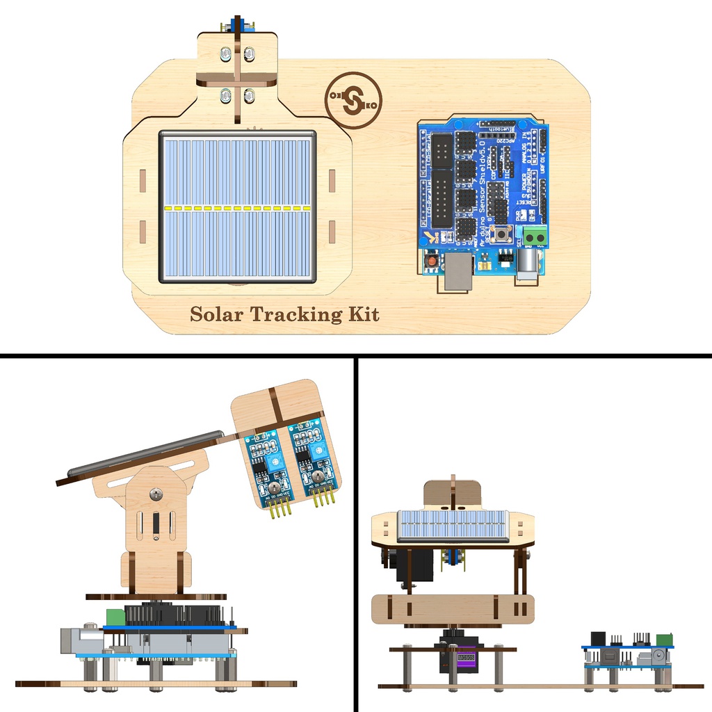 SunRobotics Arduino Based Dual Axis Smart Solar Tracker DIY STEM Educational Electronics Learning Kit