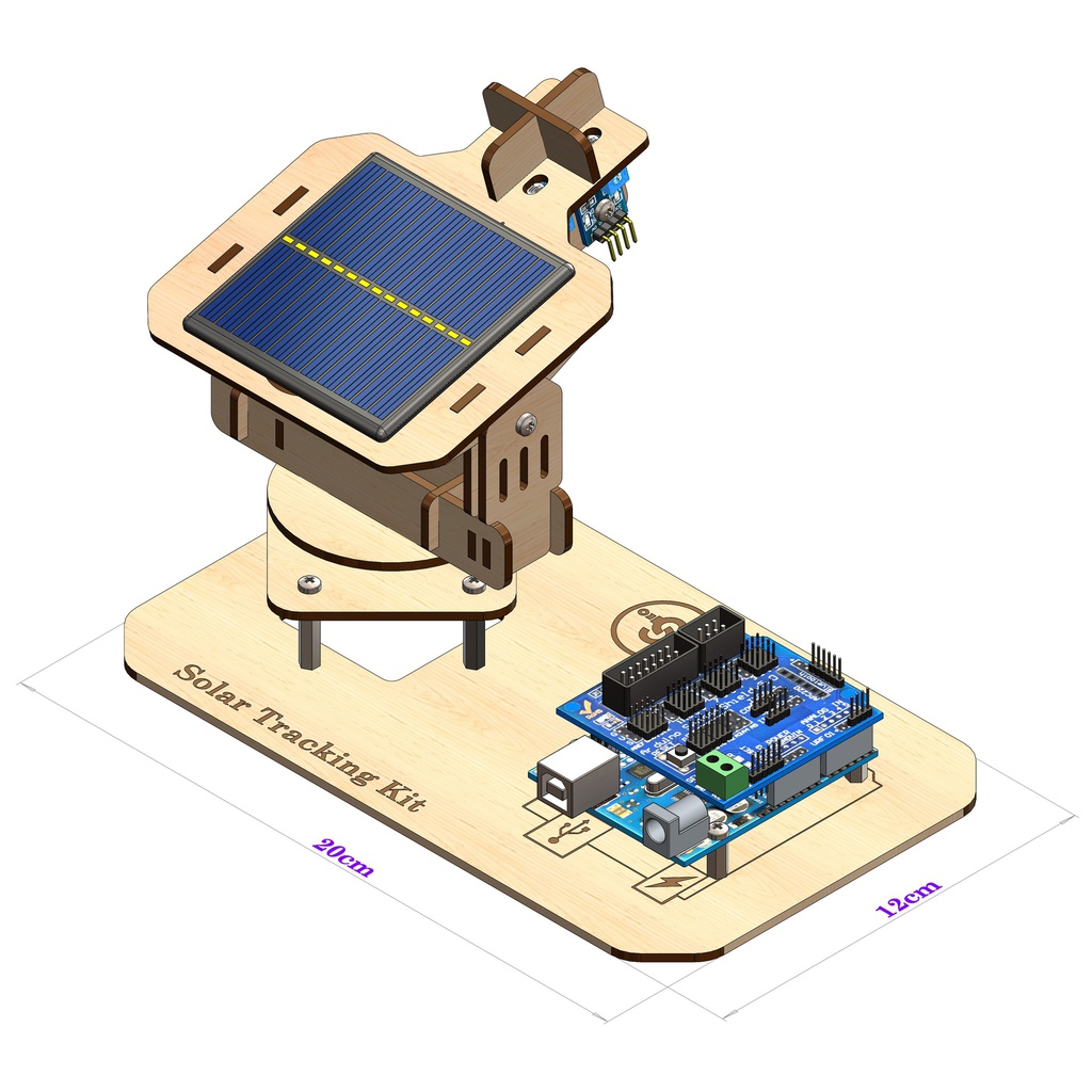 SunRobotics Arduino Based Dual Axis Smart Solar Tracker DIY STEM Educational Electronics Learning Kit