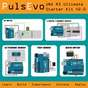 PulsEvo UNO R3 Ultimate Starter Kit V2 With 25+ Projects Learning Kit Including Detailed Tutorial