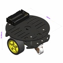 2WD Mini Round Double-Deck Smart Robot Car Chassis (3mm Acrylic)