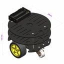 2WD Mini Round Three Layer Smart Robot Car Chassis