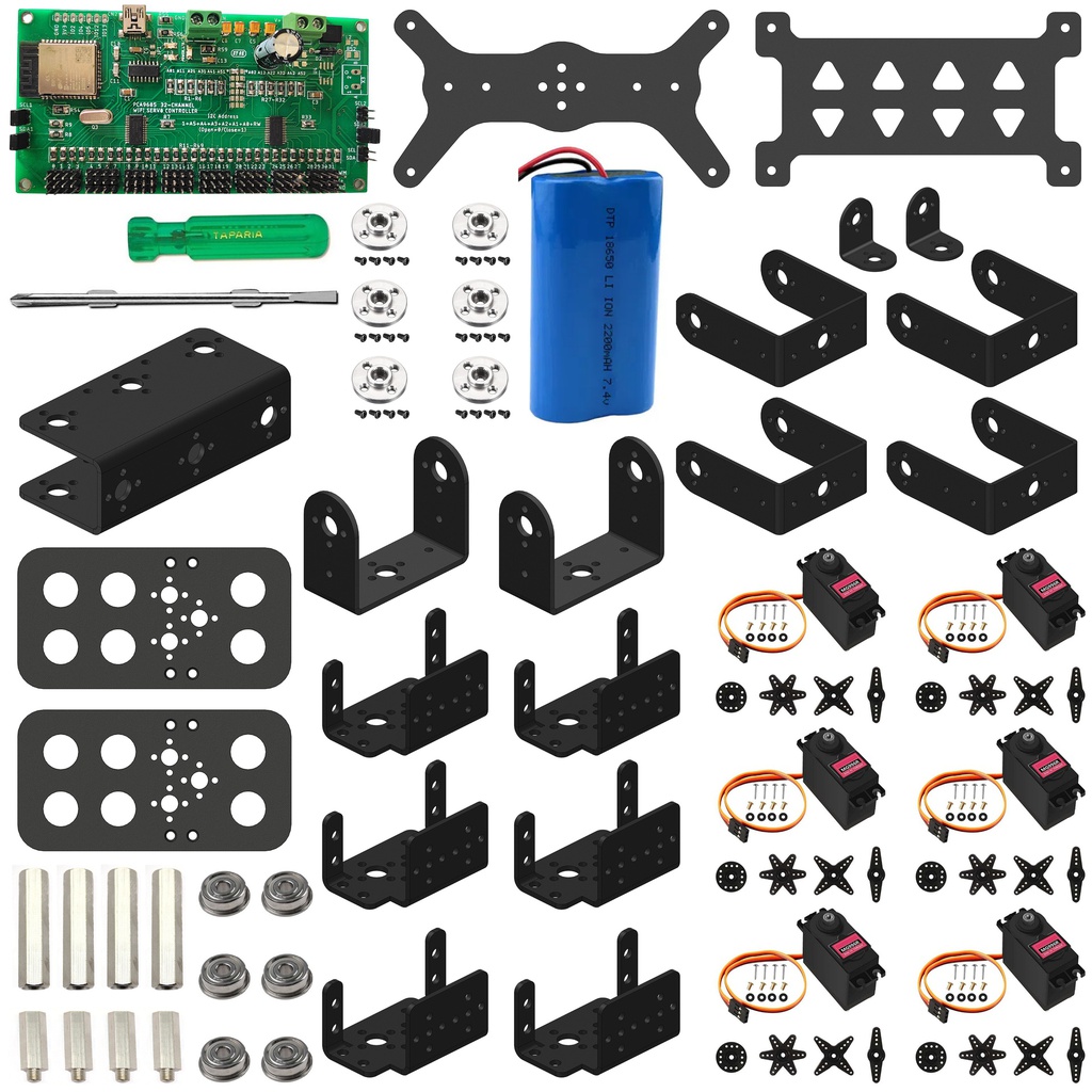 SunRobotics 6DOF Biped Humanoid Robot Chassis DIY Kit(Assembled with Wifi/BLE Servo Controller)