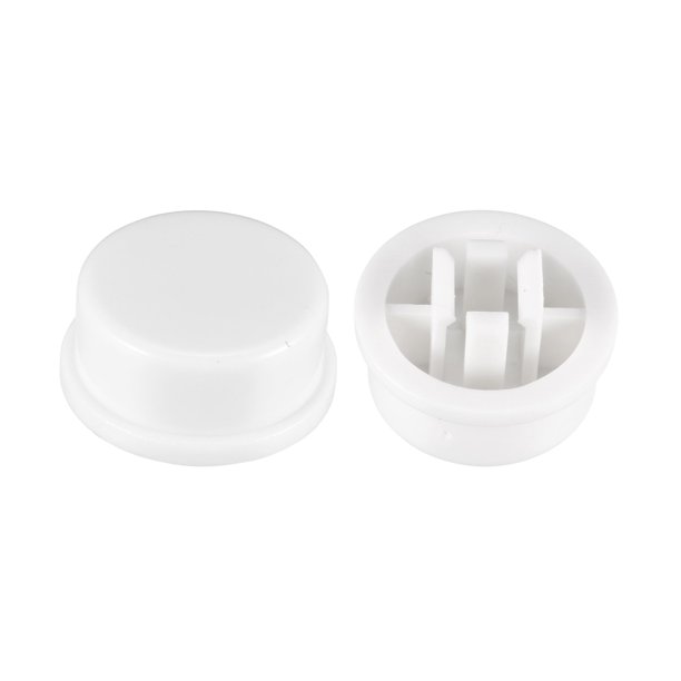 WHITE Round Cap for Square Tactile Switch 12x12x7.3mm