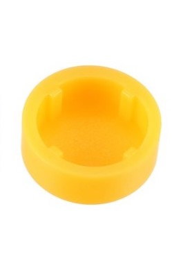 YELLOW Round Cap for Square Tactile Switch 12x12x7.3mm