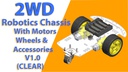 2WD Robotics Chassis With Motors Wheels And Accessories V1.0 (CLEAR)
