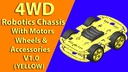 4WD Robotics Chassis With Motors Wheels And Accessories V1.0 (YELLOW)