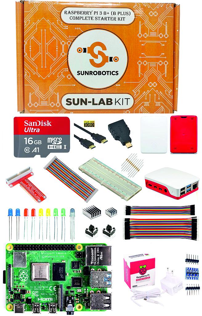 Raspberry Pi 3 B+ (B Plus) Complete Starter Kit by SunRobotics