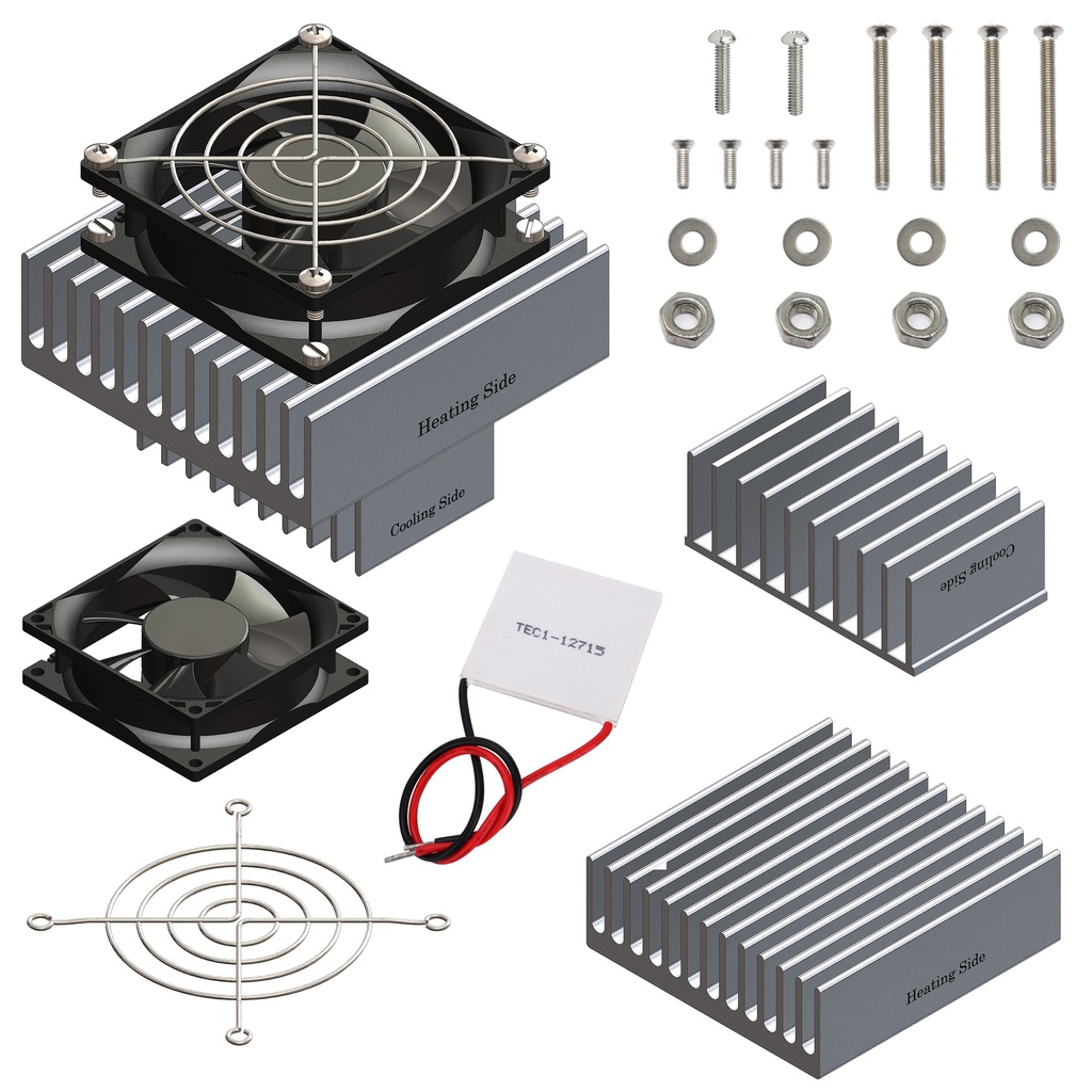 Thermoelectric Peltier Refrigeration Cooling Kit Assembled
