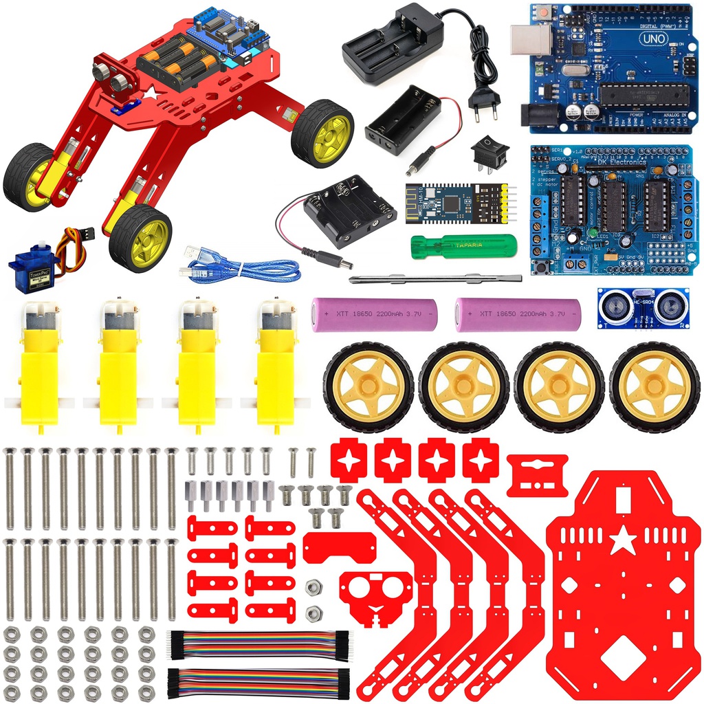 4WD Robotics Rover DIY Arduino Based Smart Wireless Robotics Kit