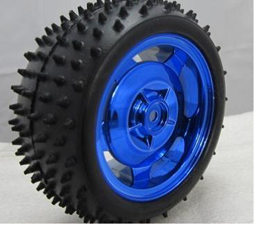 85MM Large Robot Smart Car Wheel, 38MM Width Surface Blue