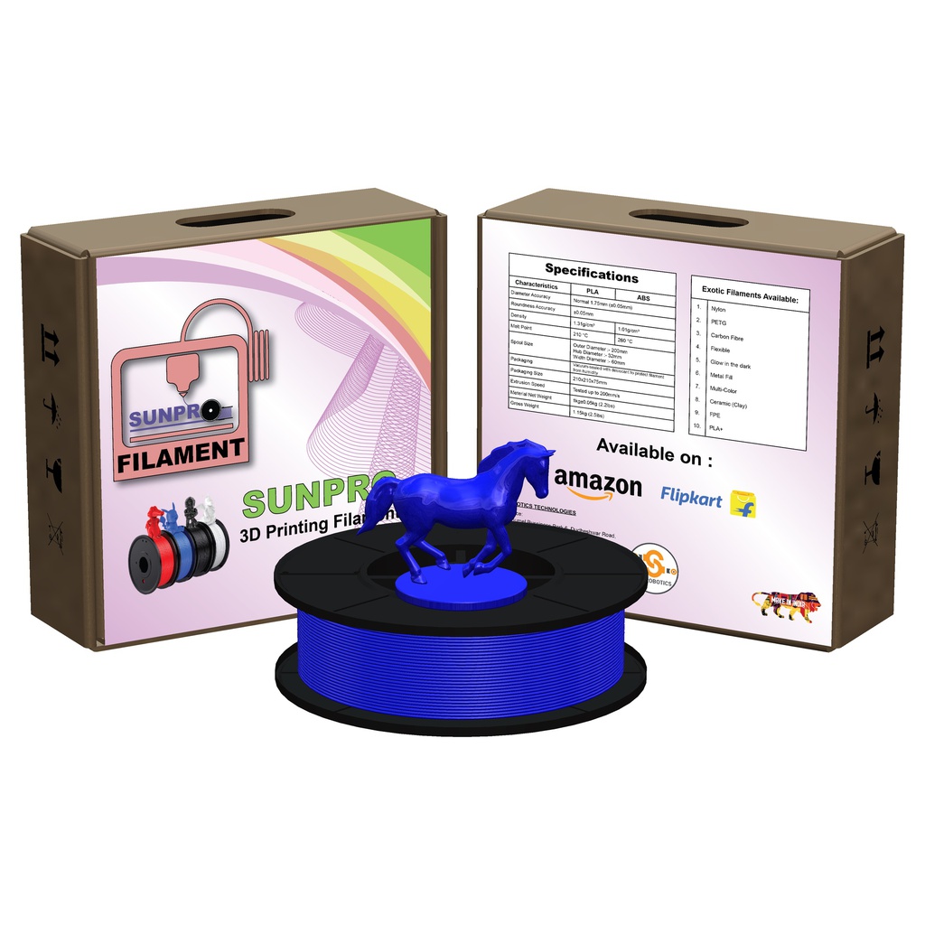 SunPro PETG  Premium Quality 1.75mm 3D Printing Filament 1kg-Solid Dark Blue
