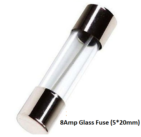 8 Amp 250V Glass Fuses Tubes 5x20mm