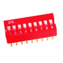Slide Type Switch Module 2.54mm 9 Position Way DIP Red Pitch - 18 Pins
