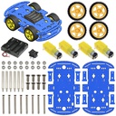 4WD Robotics Chassis With Motors Wheels And Accessories V1.0 (BLUE)