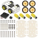 4WD Robotics Chassis With Motors Wheels And Accessories V1.0 (MILKY)