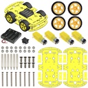 4WD Robotics Chassis With Motors Wheels And Accessories V1.0 (YELLOW)
