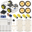 4WD Robotics Chassis With Motors Wheels And Accessories V2.0 (MILKY)