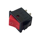 On/Off Rocker Switch Snap-in 2-Pin Red Plastic Button