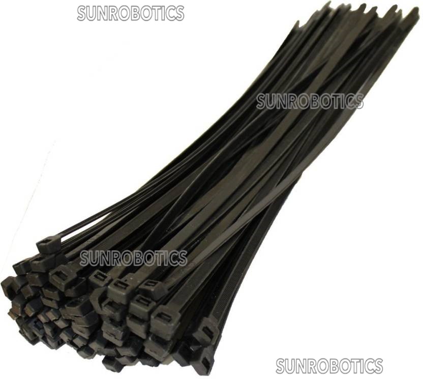 Nylon Flexible Black 100pcs Straps 300 mm x 4.6 mm Cable Tie