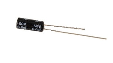 [10616] 6.8uF 50V Electrolytic Capacitor 5x9 size