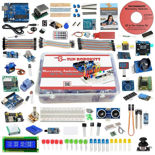 [2006] SunRobotics Mastering Arduino - All in One Arduino Kits (100+ Components &amp; Modules) Including Codes/Tutorials/Videos
