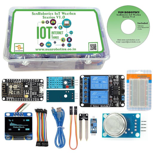 [2021] SunRobotics WiFi ESP8266 NodeMCU Wireless Weather Station Starter Kit Based on thinger.io Including Codes &amp; Tutorials
