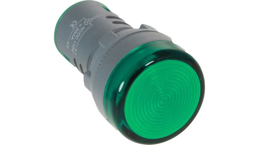 [3180] LED Panel Indicator 230V 22MM Plastic Green
