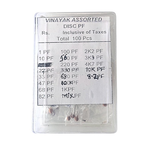 [8107] Capacitor Box Ceramic Disc Type 100 pcs
