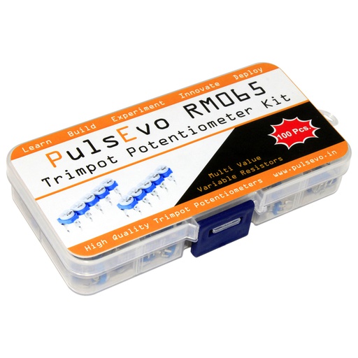 [9066] PulsEvo Trimpot Potentiometer (RM065) Variable Resistor Kit 100PCS | 500E to 1M Ohmes | Best for DIY Prototyping