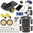 2WD Robotics Chassis Including Motors, Wheels & 18650 Battery Holder V2.0 (BLACK)