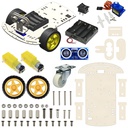 2WD Robotics Chassis With Motors Wheels And Accessories V2.0 (MILKY)
