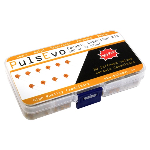 [9150] PulsEvo 10 Different Value 100nf to 470pf  50V Ceramic Disc Capacitor Assortment Assorted (300pcs)