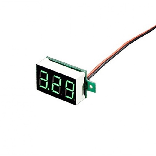 [3377] 0.28 Inch 0-100V Two Wire DC Voltmeter Green