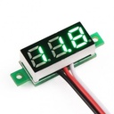 0.28 Inch 0-100V Three Wire DC Voltmeter Green