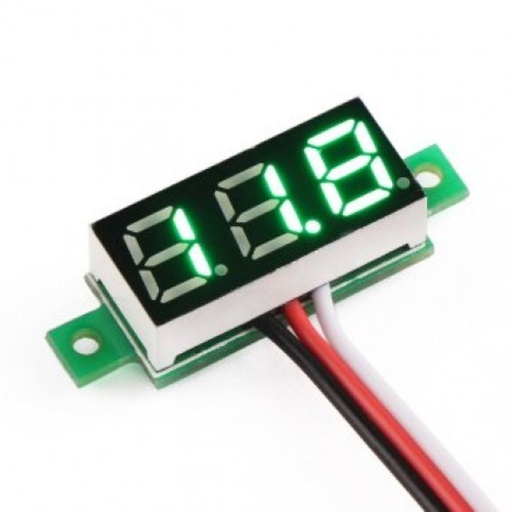[3378] 0.28 Inch 0-100V Three Wire DC Voltmeter Green