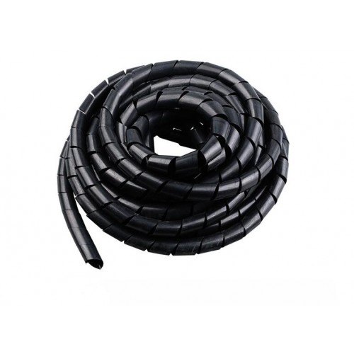 [3348] Spiral Cable wrap Band 6 mm X 2 mtr Black Cable Sleeve, Cable Organizer for TV PC Home &amp; Home