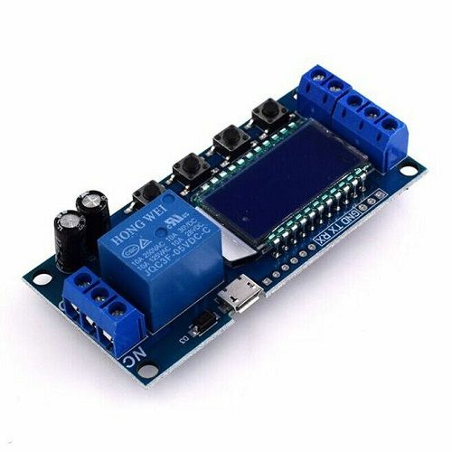 [2367] Time Delay Relay Module 6-30V with Digital LCD Display and Micro Usb Port