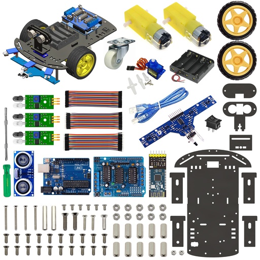 [2114] 2WD Robotics Chassis including Motors , wheels &amp; 4AA Battery holder &amp; All Electronics