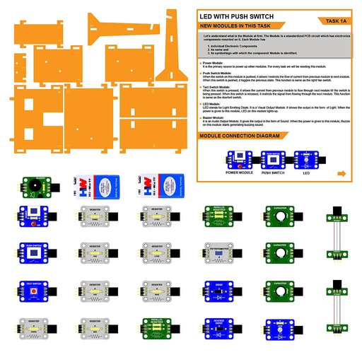 [2190] Edison Electronics Blox - STEAM Learning Science | Basic Electronics | Analog Electronics | Digital Electronics Activities Kits