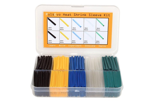 [2205] PulsEvo Heat Shrink Tubing (HST) Insulation Assorted Kit (55mm Length - 350 Pcs) - Multicolor