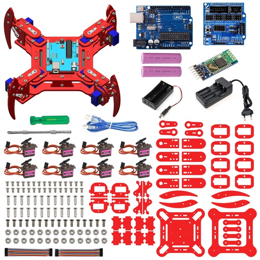 [2200] MEPED Quadruped DIY Spider Arduino based Robotics Kit