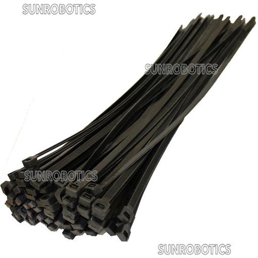 [9081] Nylon Flexible Black 100pcs Straps 200 mm x 3.9 mm Cable Tie