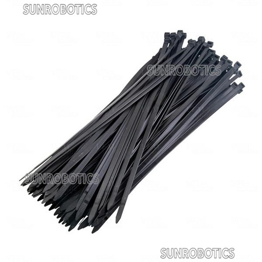 [9062] Nylon Flexible Black 100pcs Straps 250 mm x 4.6 mm Cable Tie