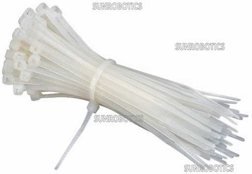 [9070] Nylon Flexible White 100pcs Straps 200 mm x 3.9 mm Cable Tie
