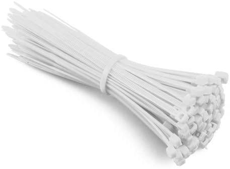 [9075] Nylon Flexible White 100pcs Straps 300 mm x 3.6 mm Cable Tie